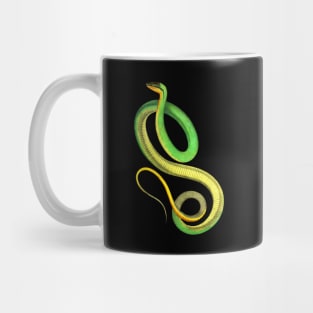 Dramabite Snake Green Yellow Realistic Cute Colorful Animal Ophiology Mug